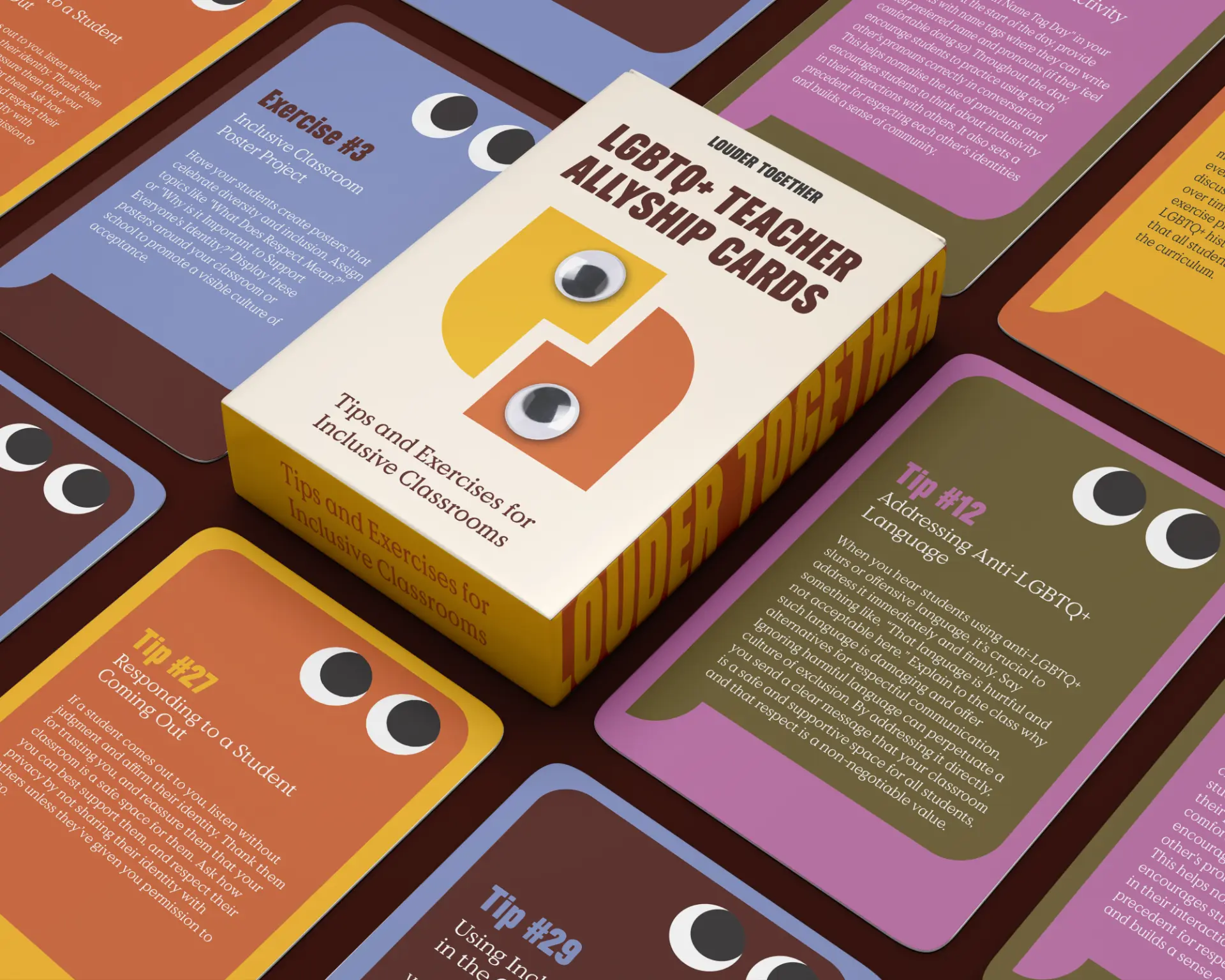 LGBTQ+ Teacher Allyship Cards deck and cards